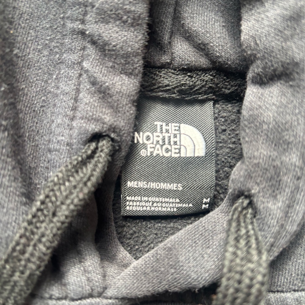 The North Face Black Pullover Hoodie with White Logo medium mens - Picture 3 of 5